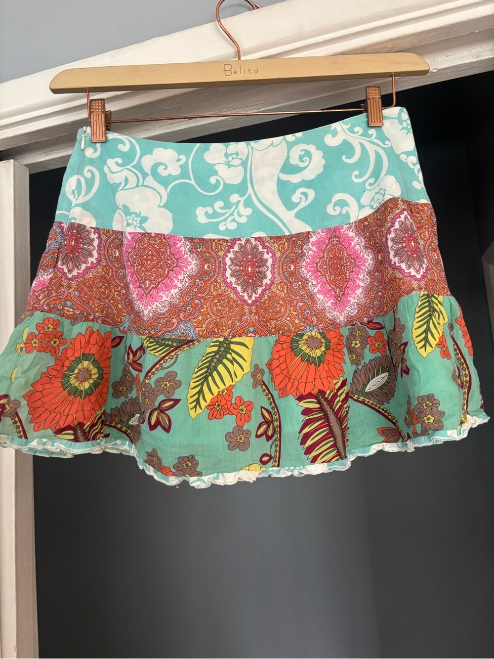 Vintage Y2K Rampage Boho Mini Skirt